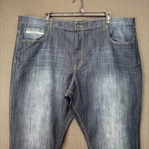 Ecko Unltd Mens Size 48 Blue Athletic Fit Dark Wash 5-Pocket Denim Jeans - Picture 3 of 11